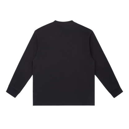 STONE LOGO LS TEE [BLACK]