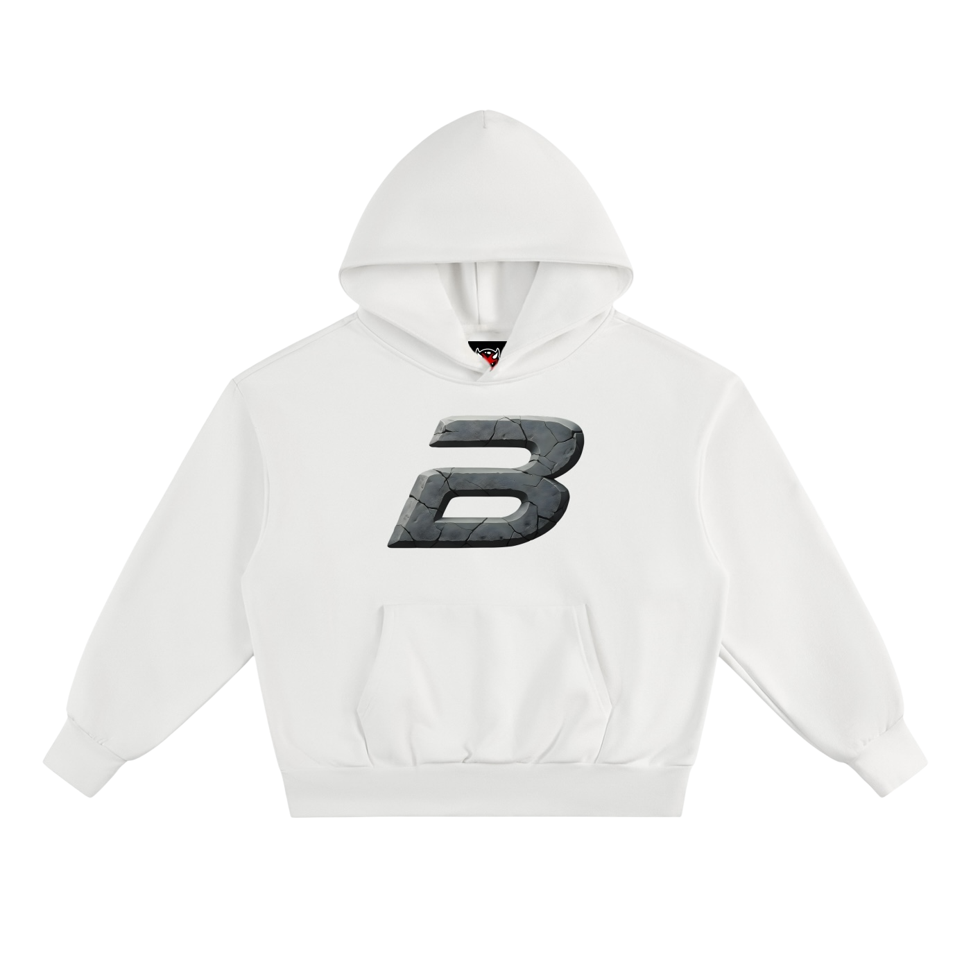 STONE LOGO HOODIE [WHITE]