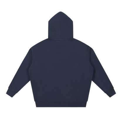 HALF-TONED GREEN LOGO HOODIE [NAVY BLUE]