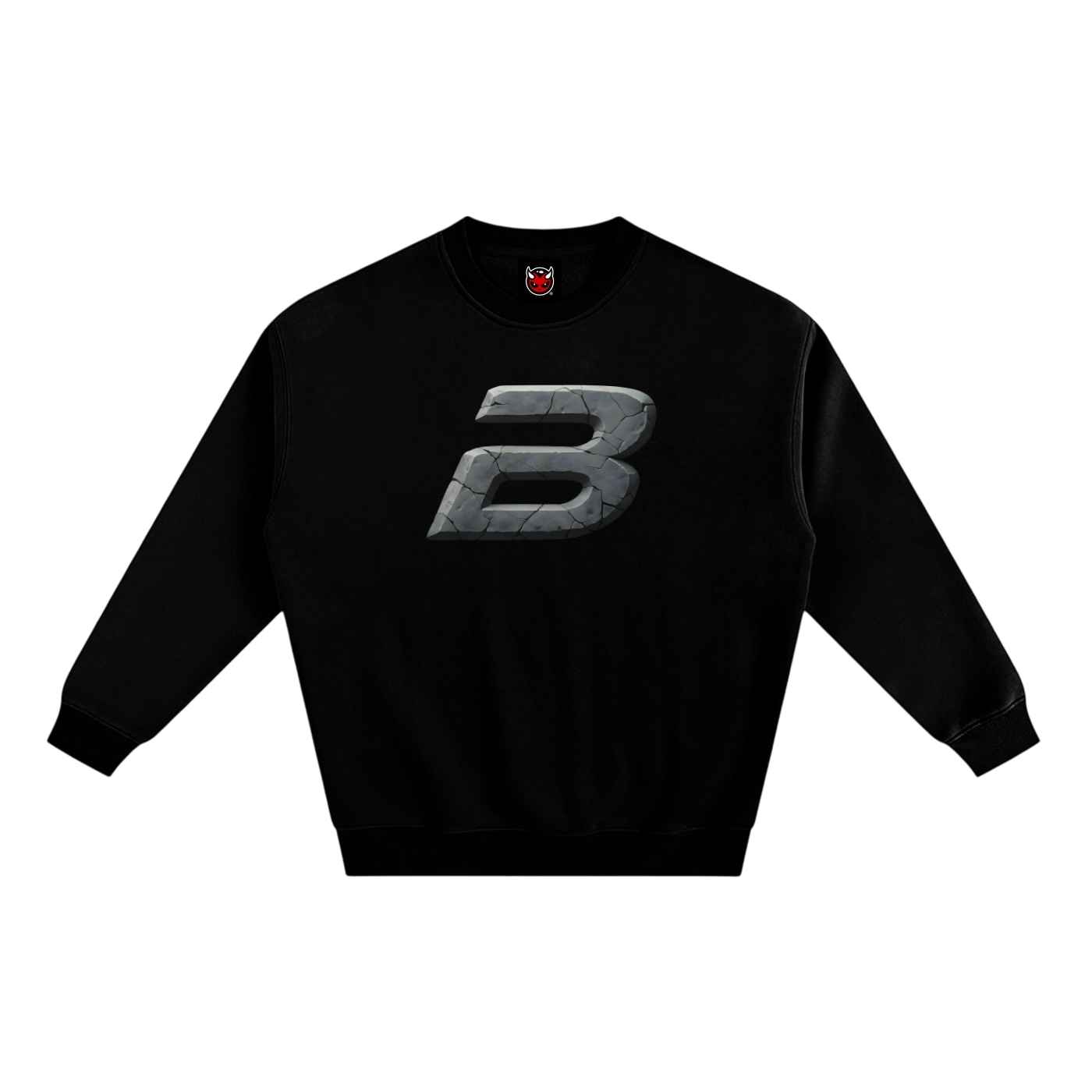 STONE LOGO SWEATSHIRT [BLACK]