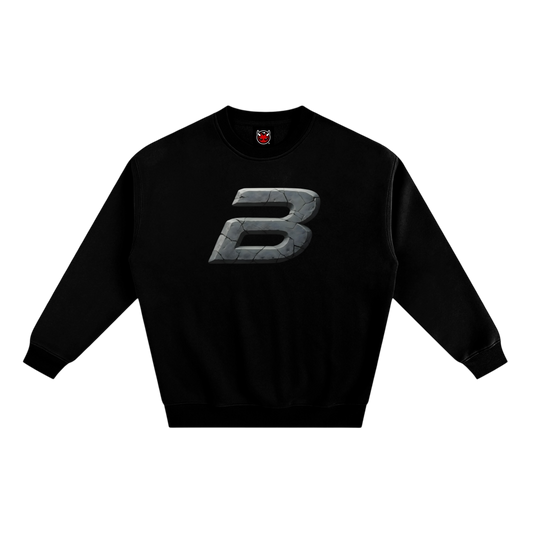 STONE LOGO SWEATSHIRT [BLACK]