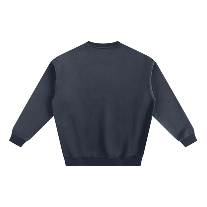 HALF-TONED GREEN LOGO SWEATSHIRT [NAVY BLUE]