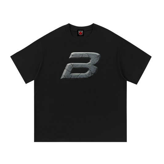 STONE LOGO TEE [BLACK]