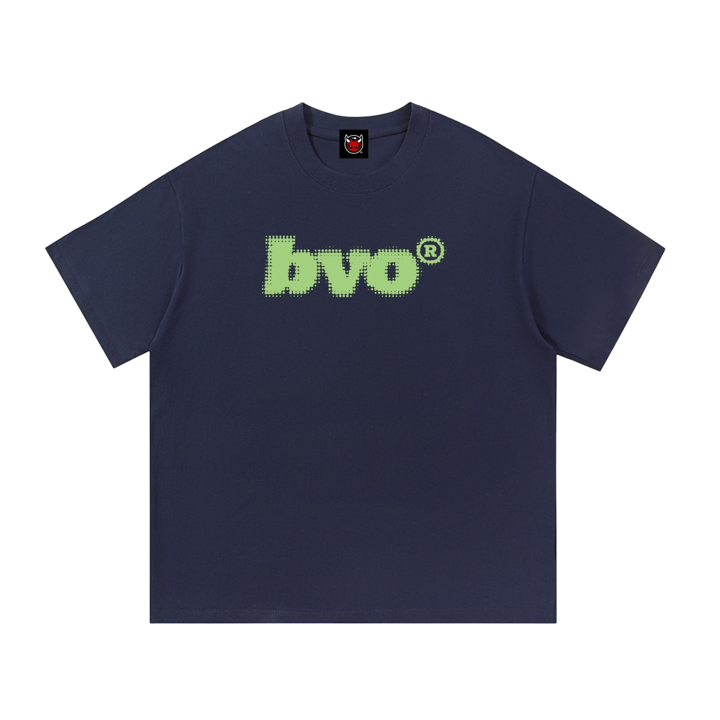 HALF-TONED GREEN LOGO TEE [NAVY BLUE]
