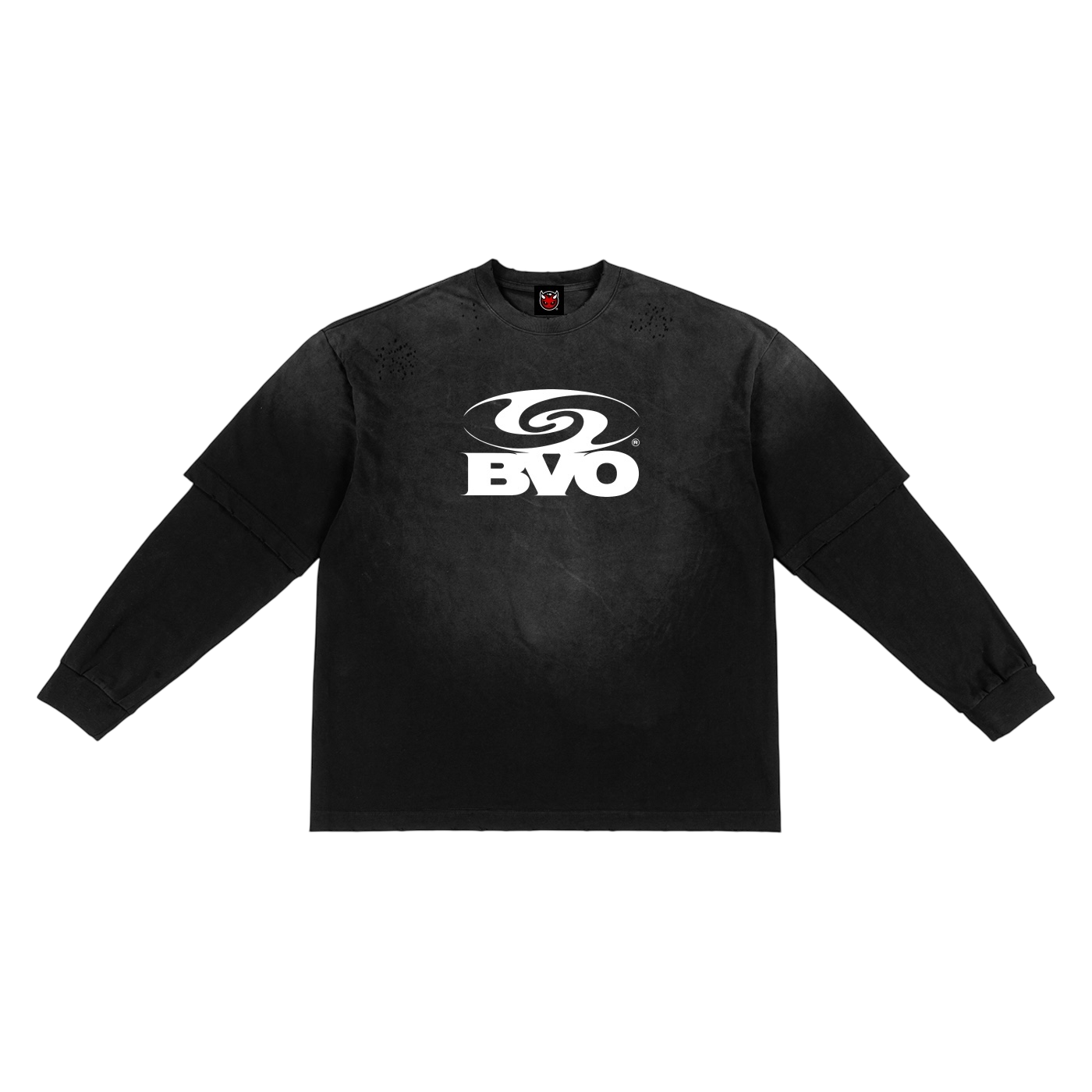 ANTI TWO-PIECE LS TEE [BLACK]