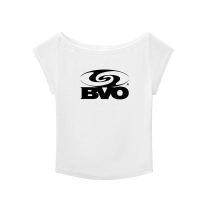WMNS ANTI LOGO WIDE NECK BABY TEE [WHITE]