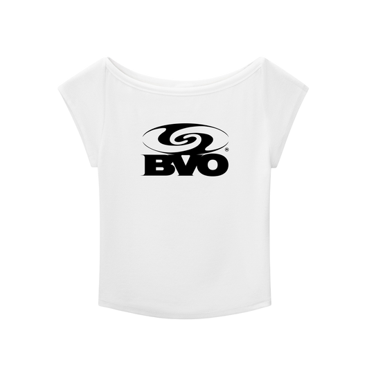 WMNS ANTI LOGO WIDE NECK BABY TEE [WHITE]