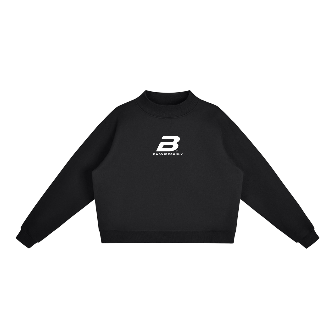 WMNS ESSENTIAL MOCK-NECK SWEATSHIRT [BLACK]