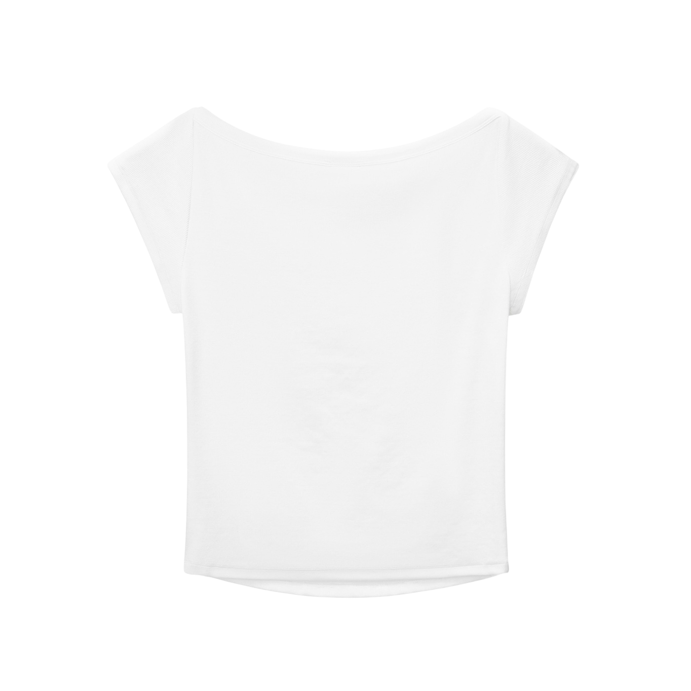 WMNS ANTI LOGO WIDE NECK BABY TEE [WHITE]
