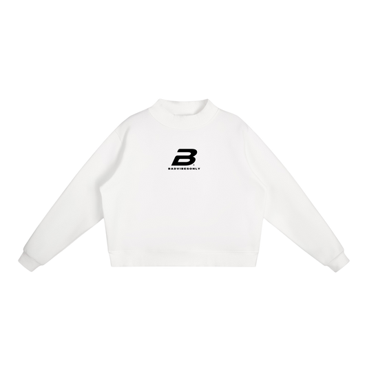 WMNS ESSENTIAL MOCK-NECK SWEATSHIRT [WHITE]