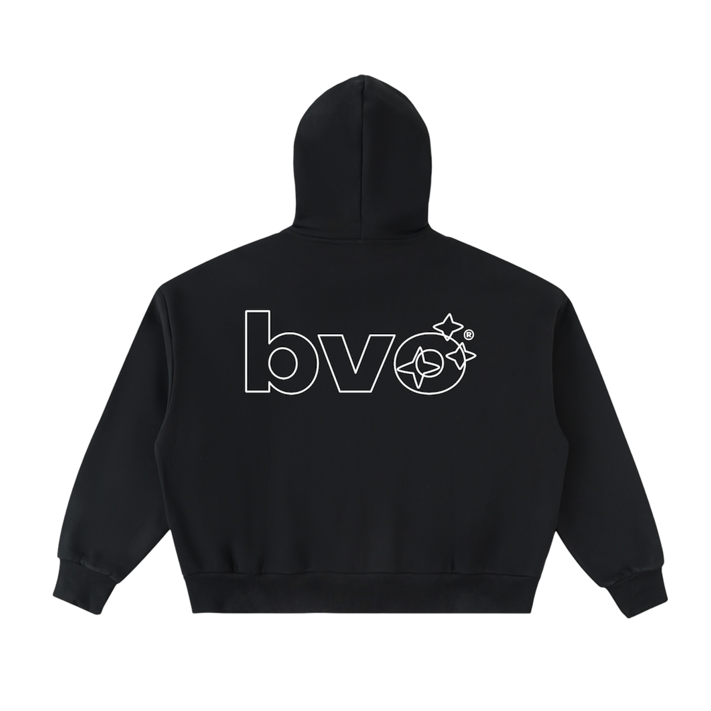 STAR LOGO FULL-ZIP HOODIE [BLACK]