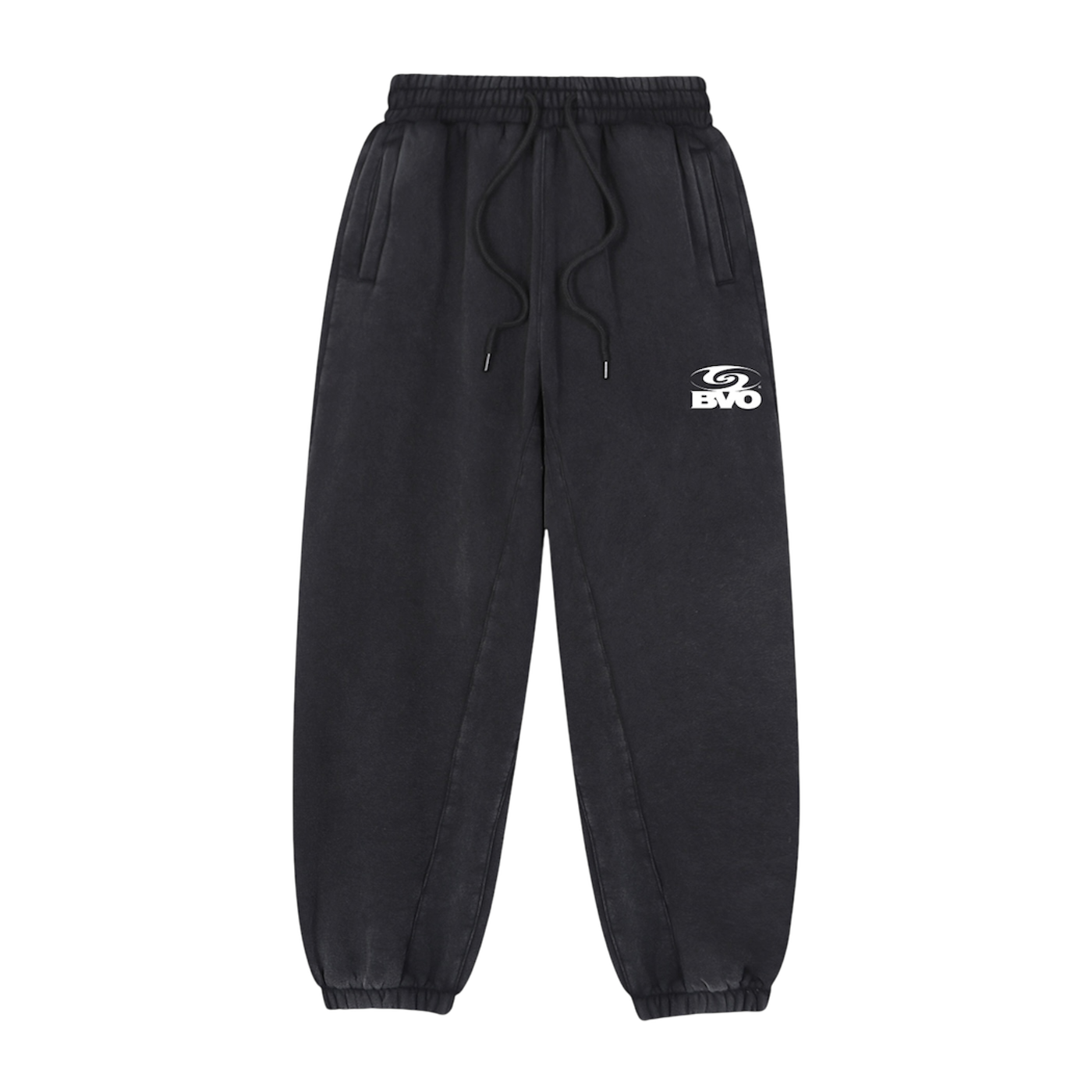 ANTI LOGO VINTAGE WASH SWEATPANTS [BLACK]