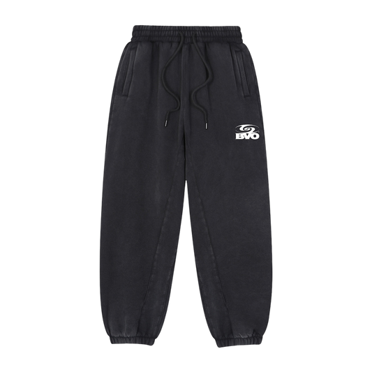 ANTI LOGO VINTAGE WASH SWEATPANTS [BLACK]