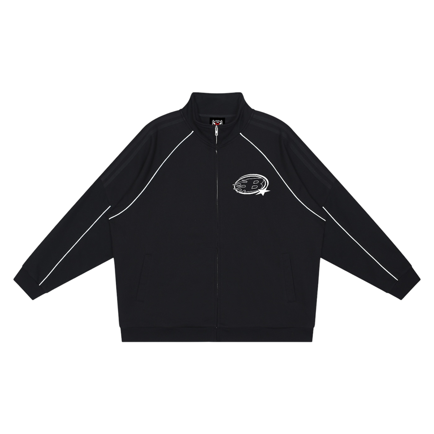 ALT STAPLE LOGO® REFLECTION STRIPED JACKET [BLACK]