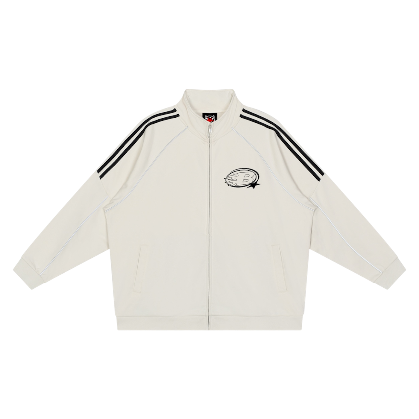 ALT STAPLE LOGO® REFLECTION STRIPED JACKET [OFF-WHITE]