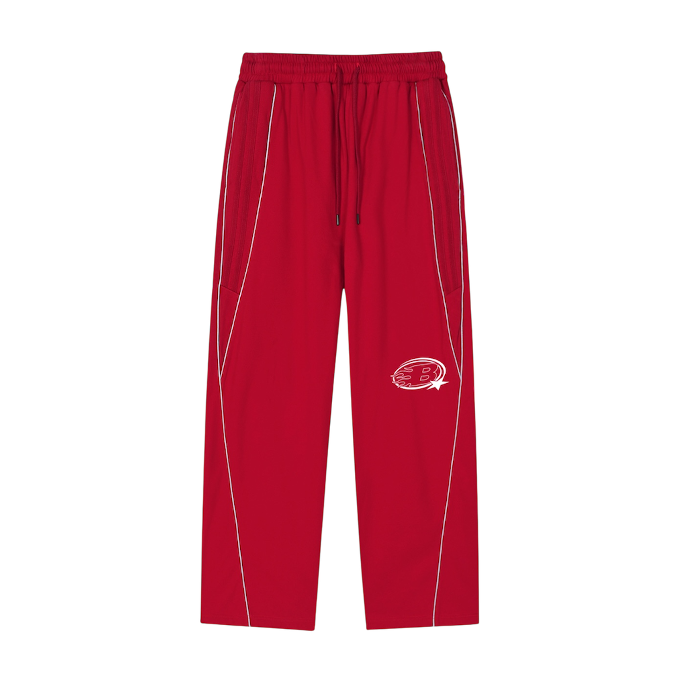 ALT STAPLE LOGO® REFLECTION STRIPED STRAIGHT-LEG SWEATPANTS [RED]
