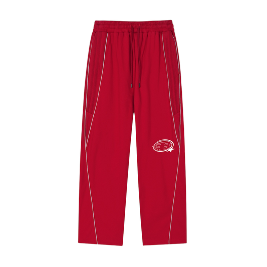 ALT STAPLE LOGO® REFLECTION STRIPED STRAIGHT-LEG SWEATPANTS [RED]