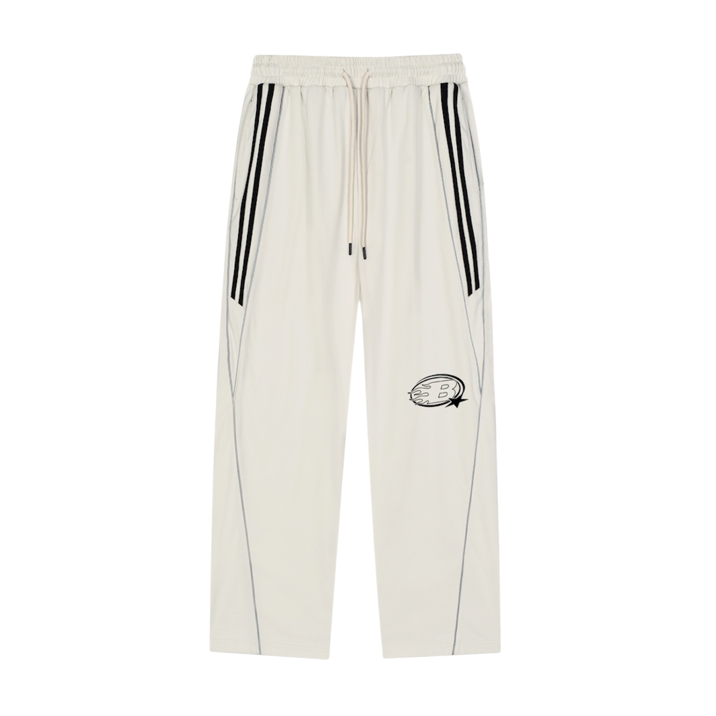 ALT STAPLE LOGO® REFLECTION STRIPED STRAIGHT-LEG SWEATPANTS [OFF-WHITE]