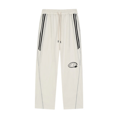 ALT STAPLE LOGO® REFLECTION STRIPED STRAIGHT-LEG SWEATPANTS [OFF-WHITE]
