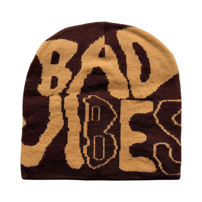 BAD VIBES SKULLY [DARK BROWN/TAN]