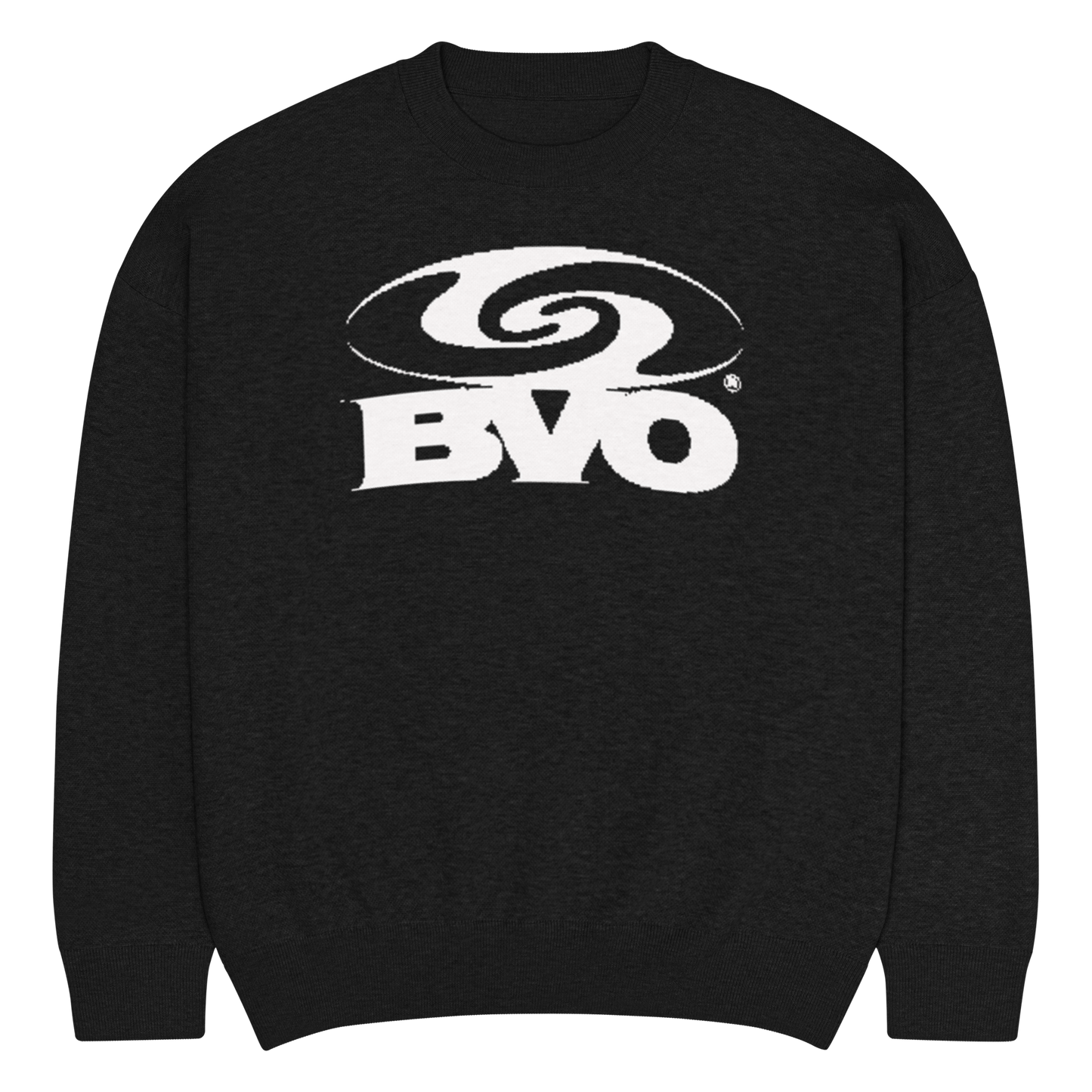 ANTI LOGO KNIT SWEATER [BLACK]